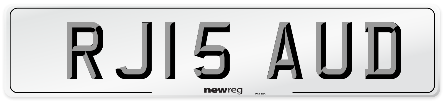 RJ15 AUD Number Plate from New Reg